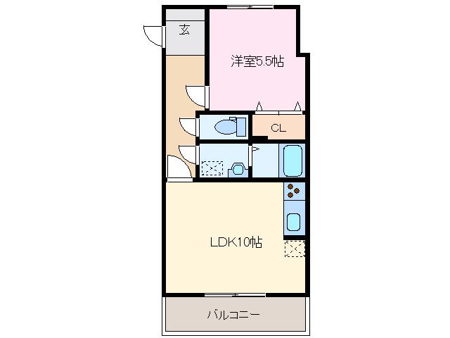 グランシャリオ(1LDK/1階)の間取り写真