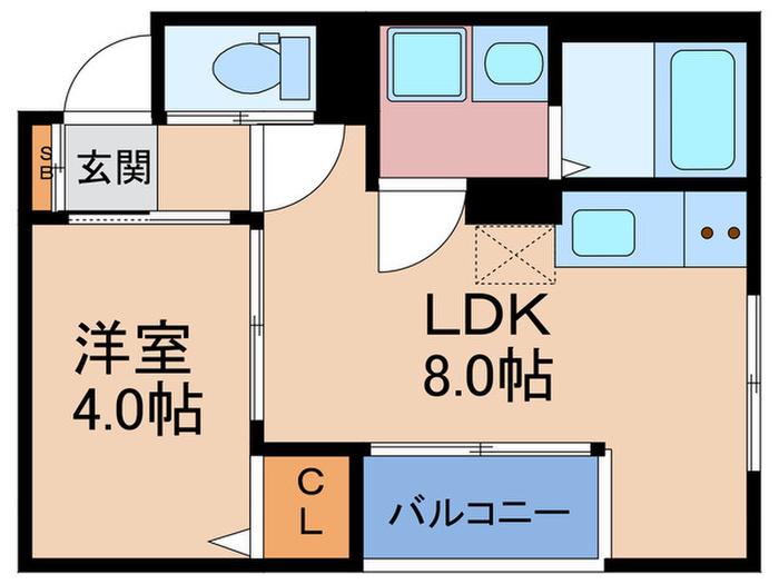 ALEGRIA豊中三和町(1LDK/1階)の間取り写真
