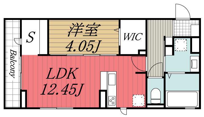ソル ド レーヴ アッシュ(1SLDK/2階)の間取り写真
