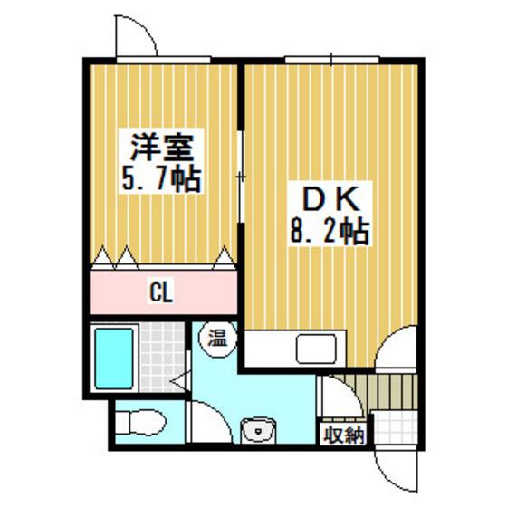 メゾンベリテ(1DK/1階)の間取り写真