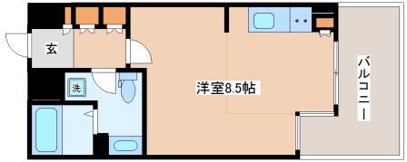 ソフィットクラブ(1K/6階)の間取り写真