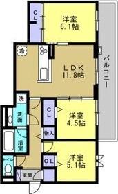 ルーチェ・フォレ(3LDK/2階)の間取り写真