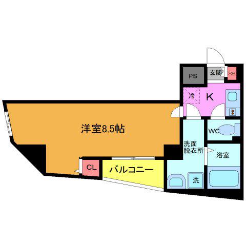 ブルックリンズ葛西(1K/3階)の間取り写真