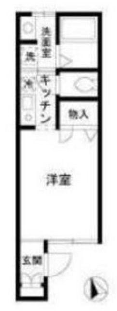 アルスS(1K/1階)の間取り写真