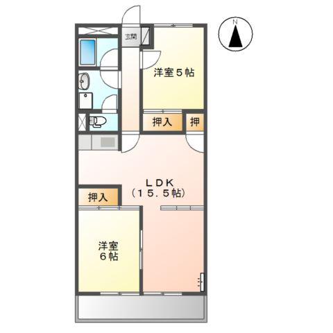 メゾンフリーダム S・SS(2LDK/2階)の間取り写真