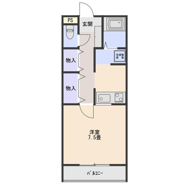 COMPARTMENTアイビー(1K/1階)の間取り写真