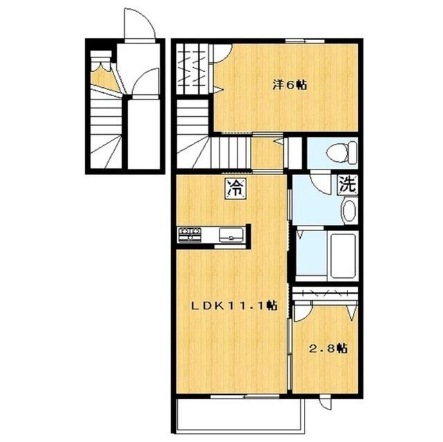 メゾンドパール(2LDK/3階)の間取り写真