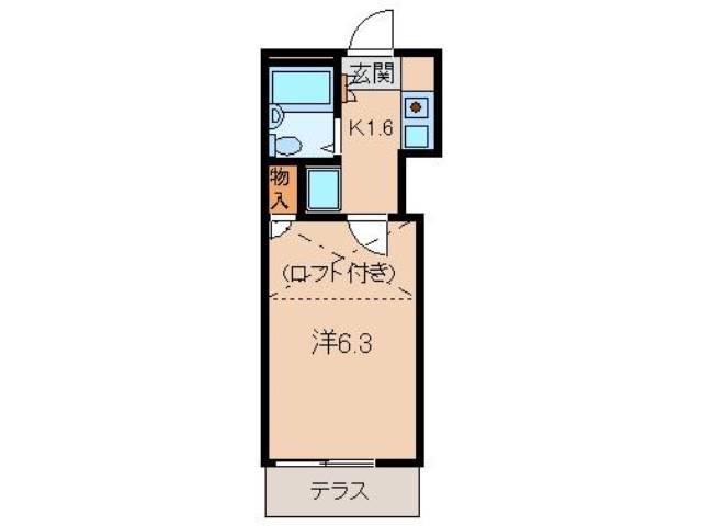 榎原アパート(1K/1階)の間取り写真
