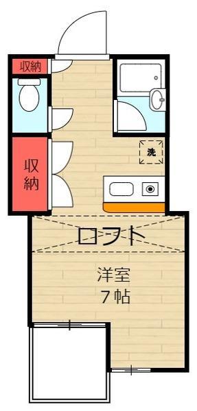 コーポラスエンゼル2(ワンルーム/2階)の間取り写真