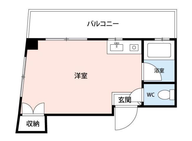 クレードル菊名(ワンルーム/3階)の間取り写真