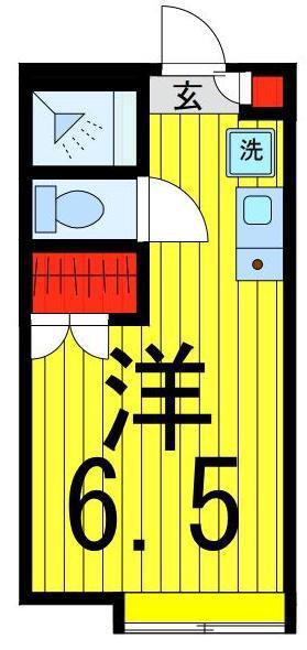 アーク東和(ワンルーム/2階)の間取り写真