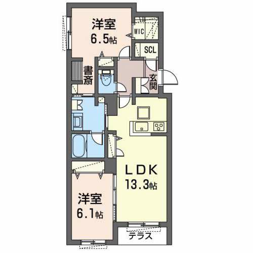 MAISON ETERNO(2LDK/1階)の間取り写真