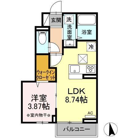 サン クローバー(1LDK/1階)の間取り写真