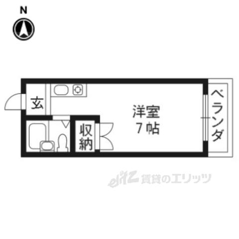第二小川ハイツ(ワンルーム/2階)の間取り写真