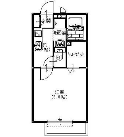 ＪＲ東海道本線 守山駅(滋賀) 徒歩12分 2階建 築22年(1K/1階)の間取り写真
