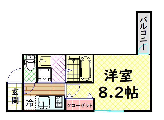フジパレス堺南島(1K/2階)の間取り写真