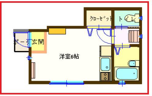 メゾンエー(ワンルーム/1階)の間取り写真