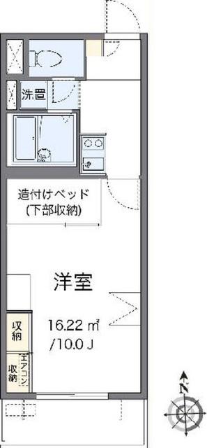 レオパレス・パルコートF(1K/4階)の間取り写真