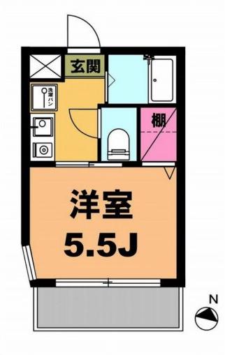 月村マンションNO17(1K/1階)の間取り写真