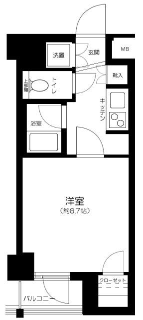 EXIM OGIKUBO(1K/3階)の間取り写真