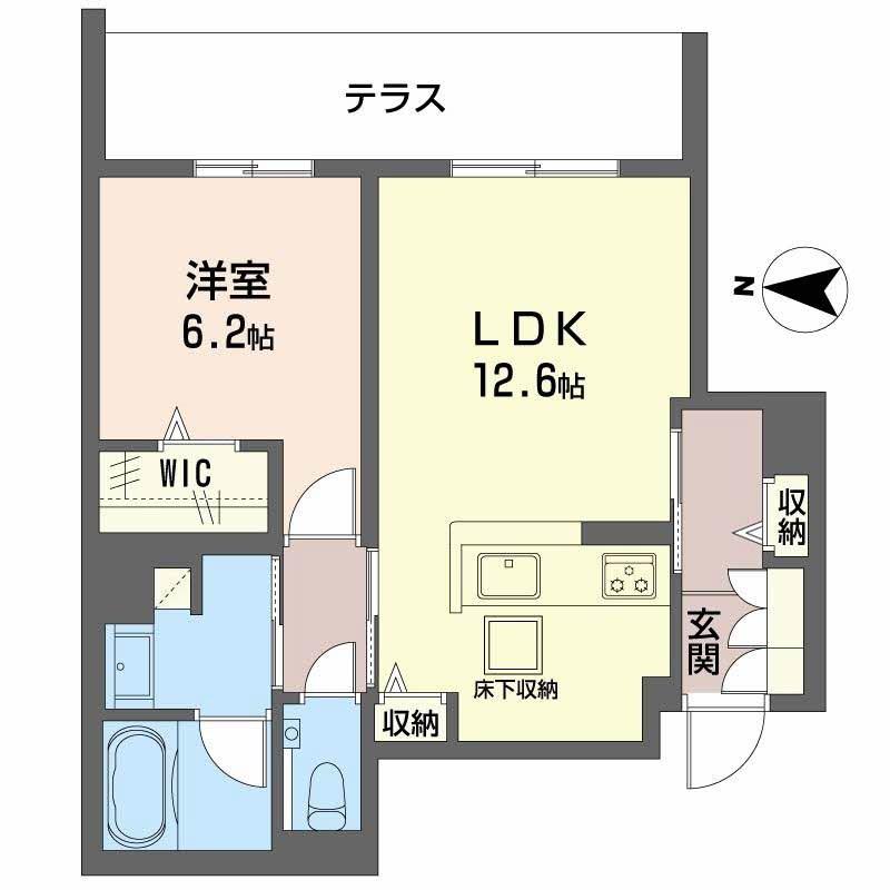 フォレスト3(1LDK/1階)の間取り写真