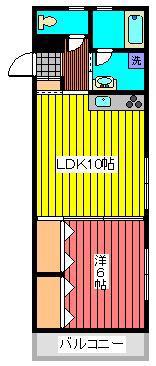 巣鴨日伸ハイツ(1LDK/2階)の間取り写真