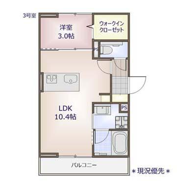 KORALLION OCT /コラリオン オクト(1LDK/3階)の間取り写真