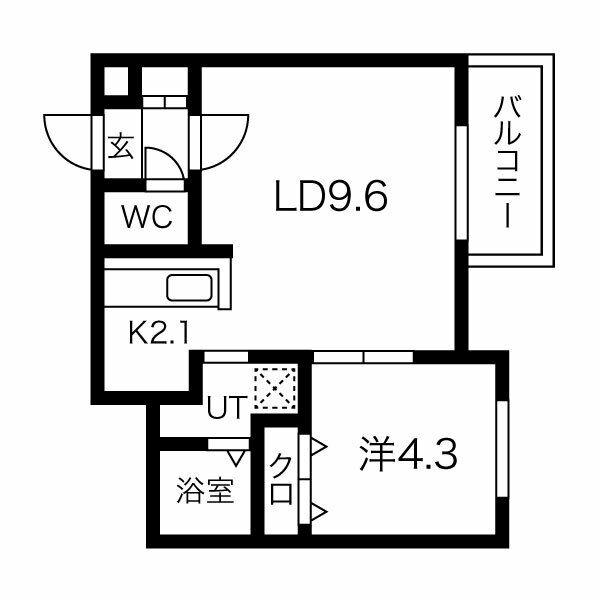 メニーズコート栄町プレミア(1LDK/3階)の間取り写真