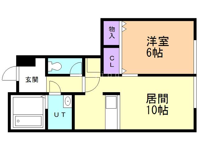 デュナミス(1LDK/1階)の間取り写真