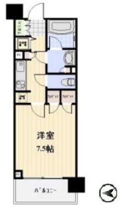 JOYCE COURT(1K/10階)の間取り写真