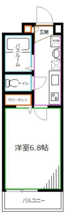 レソム南台(1K/1階)の間取り写真