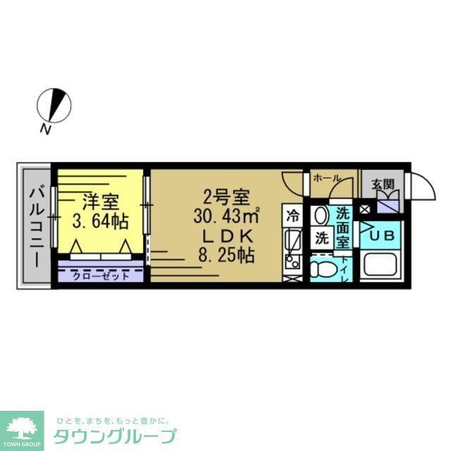 BUONA GIORNATA勝田台(1LDK/2階)の間取り写真