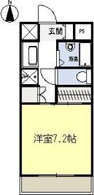 クラフトアルス(1K/2階)の間取り写真