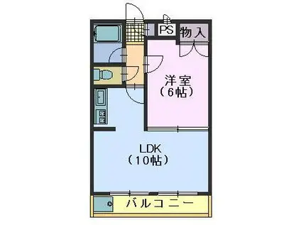 エスタ植田(1LDK/1階)の間取り写真