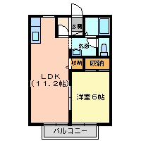 チェリオ(1LDK/2階)の間取り写真