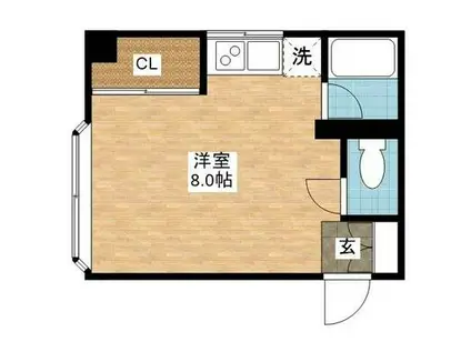 山口ビル(ワンルーム/5階)の間取り写真