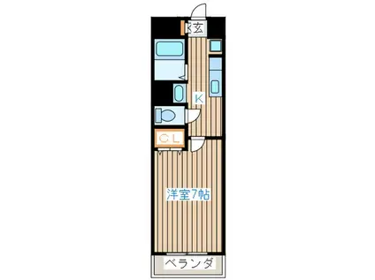 板橋ビル(1K/3階)の間取り写真
