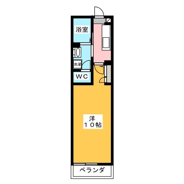 ホワイトパレス(1K/1階)の間取り写真