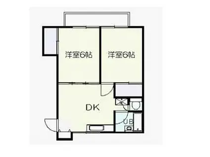 レジデンス北本庄(2DK/1階)の間取り写真