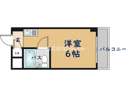 大洋ハイツ永和(ワンルーム/2階)の間取り写真