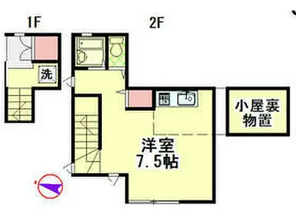 CASA東中野(ワンルーム/1階)の間取り写真