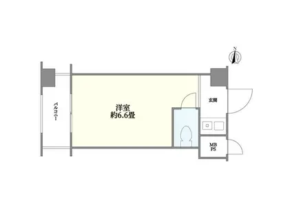 西戸山タワーホウムズセントラルタワーANNEX棟(ワンルーム/3階)の間取り写真