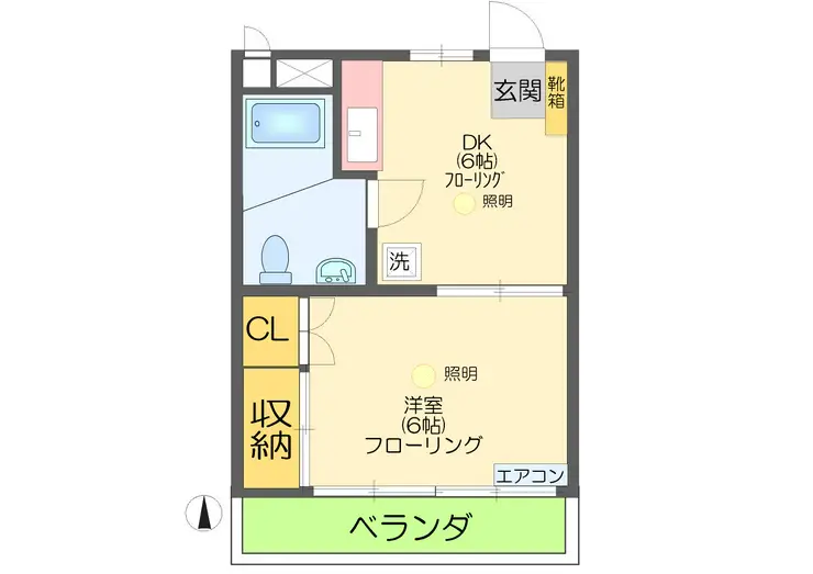 白石グリーンコーポ 5階階 間取り