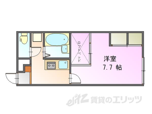 エイペックス彦根東沼波(1K/2階)の間取り写真