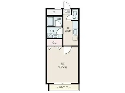 COMFORT PLACE(1K/1階)の間取り写真