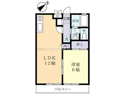 ディアコート本郷(1LDK/2階)の間取り写真