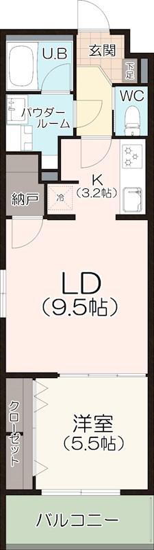 ABIERTO(1LDK/2階)の間取り写真