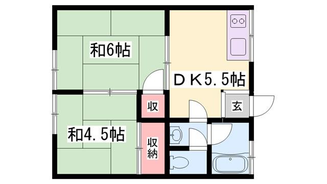 丸沢マンション(2DK/3階)の間取り写真