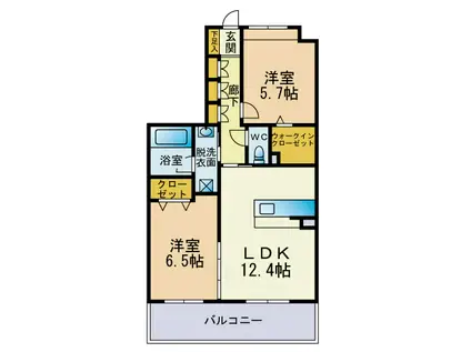 VALUE伊都(2LDK/1階)の間取り写真