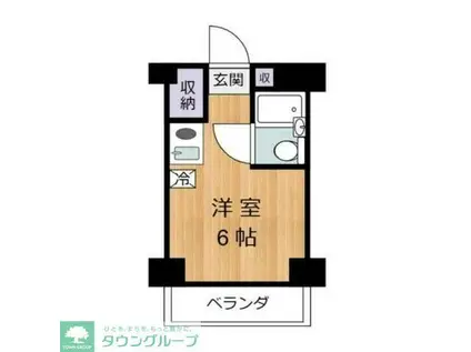 東村山ペガサスビルC館(ワンルーム/4階)の間取り写真